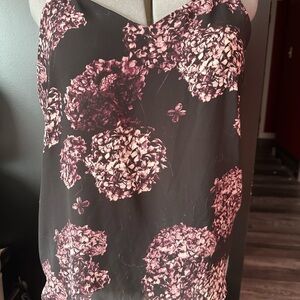 **3 for $15**Kismet Floral Camisole - Black and Pink